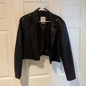 Abercrombie faux leather jacket
